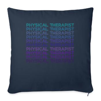 Physiotherapist Physiotherapy Retro - Sofa pillowcase 17,3'' x 17,3'' (45 x 45 cm) - navy - Front