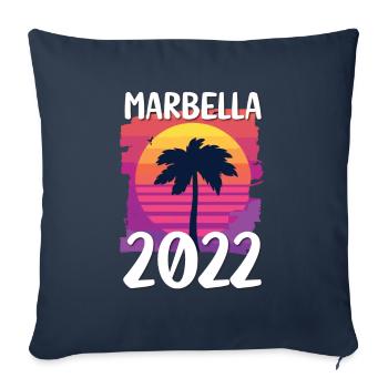 Marbella 2022 - Sofa pillowcase 17,3'' x 17,3'' (45 x 45 cm) - navy - Front