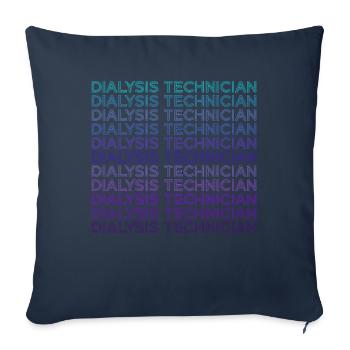 Technicien en dialyse Technicien en dialyse Retro - Housse de coussin décorative 45 x 45 cm - bleu marine - Devant