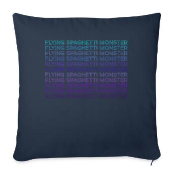 Fliegendes Spaghettimonster Pastafari FSM Retro - Sofakissenbezug 45 x 45 cm - Navy - Vorne