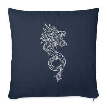 Quetzalcoatl Aztec Maya Feathered Snake - Sofa pillowcase 17,3'' x 17,3'' (45 x 45 cm) - navy - Front