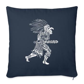 Aztec Jaguar Warrior Ancient Mayan Warrior - Sofa pillowcase 17,3'' x 17,3'' (45 x 45 cm) - navy - Front