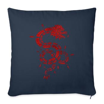 Quetzalcoatl Aztec Maya Feathered Snake - Sofa pillowcase 17,3'' x 17,3'' (45 x 45 cm) - navy - Front