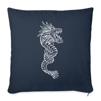 Quetzalcoatl Aztec Maya Feathered Snake - Sofa pillowcase 17,3'' x 17,3'' (45 x 45 cm) - navy - Front