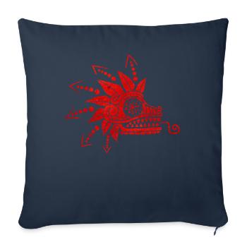 Quetzalcoatl Aztec Maya Feathered Snake - Sofa pillowcase 17,3'' x 17,3'' (45 x 45 cm) - navy - Front