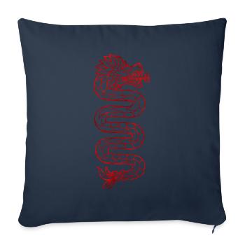 Quetzalcoatl Aztec Maya Feathered Snake - Sofa pillowcase 17,3'' x 17,3'' (45 x 45 cm) - navy - Front