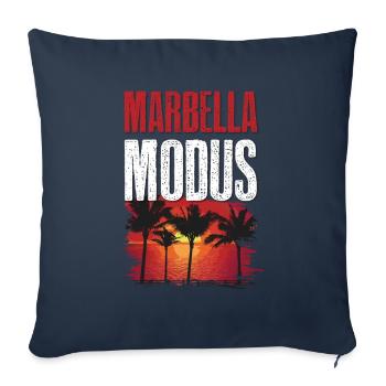 Marbella Mode - Housse de coussin décorative 45 x 45 cm - bleu marine - Devant