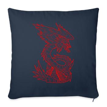 Quetzalcoatl Ancien Serpent Aztèque Tempe Maya - Housse de coussin décorative 45 x 45 cm - bleu marine - Devant