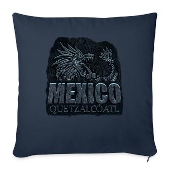 Quetzalcoatl Aztec Serpent Maya Inca Tolteke - Sofa pillowcase 17,3'' x 17,3'' (45 x 45 cm) - navy - Front