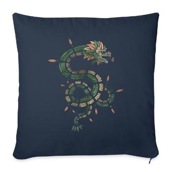 Quetzalcoatl Aztecs Feathered Snake Maya Inca - Sofa pillowcase 17,3'' x 17,3'' (45 x 45 cm) - navy - Front