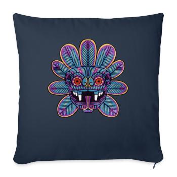 Quetzalcoatl Aztecs Feathered Snake Maya Inca - Sofa pillowcase 17,3'' x 17,3'' (45 x 45 cm) - navy - Front