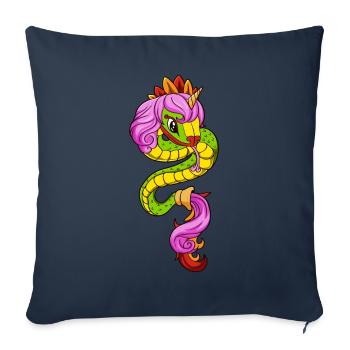 Quetzalcoatl Unicorn Aztec Feathered Snake Ma - Sofa pillowcase 17,3'' x 17,3'' (45 x 45 cm) - navy - Front