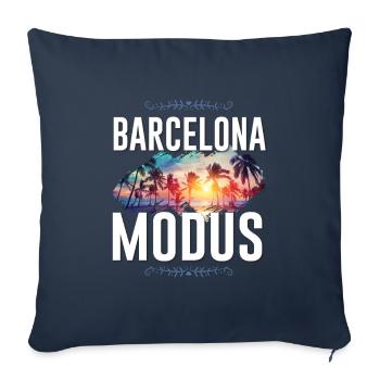 Mode Barcelone - Housse de coussin décorative 45 x 45 cm - bleu marine - Devant
