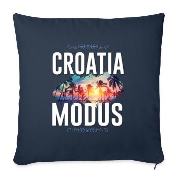 Mode Croatie - Housse de coussin décorative 45 x 45 cm - bleu marine - Devant