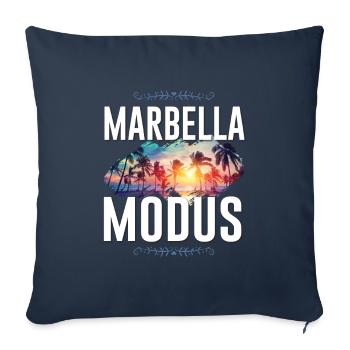 Marbella Mode - Housse de coussin décorative 45 x 45 cm - bleu marine - Devant