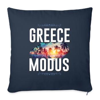 Mode Grèce - Housse de coussin décorative 45 x 45 cm - bleu marine - Devant