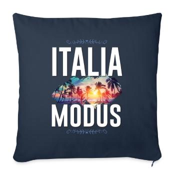 Mode Italie - Housse de coussin décorative 45 x 45 cm - bleu marine - Devant