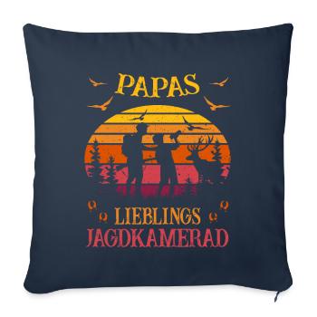 Jäger - Papas Lieblings Jagdkamerad - Jagd Kinder - Sofakissenbezug 45 x 45 cm - Navy - Vorne