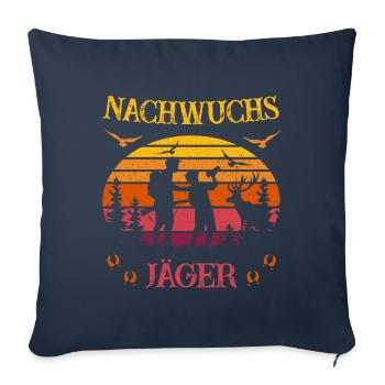 Jäger - Papa und Sohn- Nachwuchs Jäger Kinder - Sofakissenbezug 45 x 45 cm - Navy - Vorne
