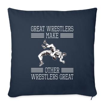 Great Wrestler Martial Arts Wrestling Training - Sofa pillowcase 17,3'' x 17,3'' (45 x 45 cm) - navy - Front