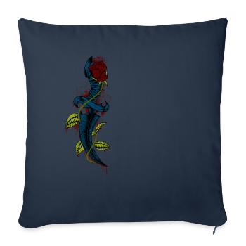 Vintage bloody dagger with rose - Sofa pillowcase 17,3'' x 17,3'' (45 x 45 cm) - navy - Front