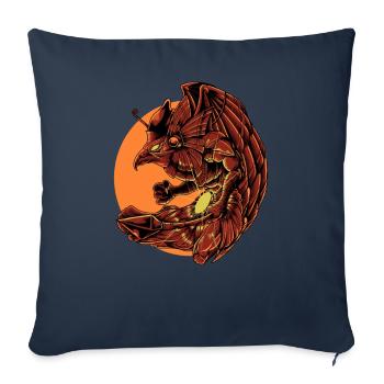 Le dieu égyptien Horus - Housse de coussin décorative 45 x 45 cm - bleu marine - Devant
