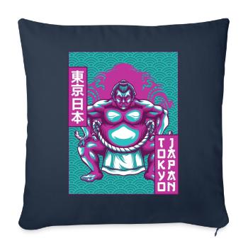 Sumo Wrestler Sumo Wrestling Tokyo Japan Gift - Sofa pillowcase 17,3'' x 17,3'' (45 x 45 cm) - navy - Front