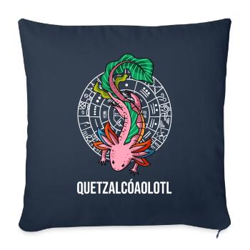 Quetzalcoatl Axolotl Old Aztec Serpent Maya - Sofa pillowcase 17,3'' x 17,3'' (45 x 45 cm) - navy - Front