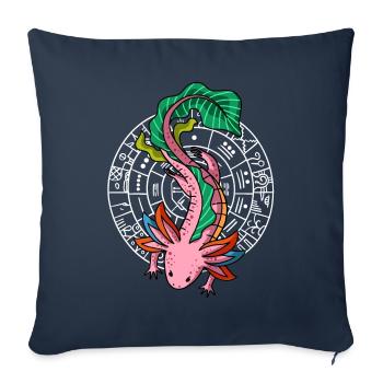 Quetzalcoatl Axolotl Old Aztec Serpent Maya - Sofa pillowcase 17,3'' x 17,3'' (45 x 45 cm) - navy - Front