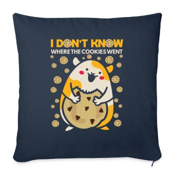 Hamster Cookies Cookies Cookies Hamster Cheeks Snacks - Housse de coussin décorative 45 x 45 cm - bleu marine - Devant