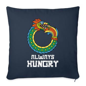 Quetzalcoatl Ouroboros Vieux Serpent Aztèque Ma - Housse de coussin décorative 45 x 45 cm - bleu marine - Devant