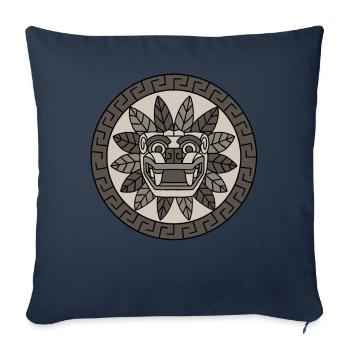 Quetzalcoatl Aztecs Feathered Snake Maya Inca - Sofa pillowcase 17,3'' x 17,3'' (45 x 45 cm) - navy - Front
