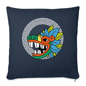 Quetzalcoatl Aztecs Feathered Snake Maya Inca - Sofa pillowcase 17,3'' x 17,3'' (45 x 45 cm) - navy - Front