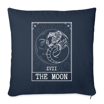 Quetzalcoatl Aztec Feathered Snake Tarot Card - Sofa pillowcase 17,3'' x 17,3'' (45 x 45 cm) - navy - Front