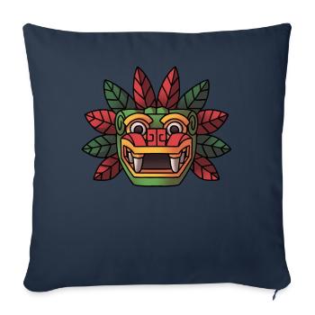 Quetzalcoatl Aztecs Feathered Snake Maya Inca - Sofa pillowcase 17,3'' x 17,3'' (45 x 45 cm) - navy - Front