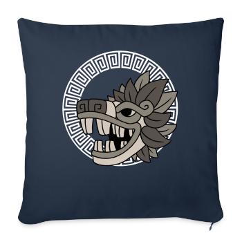 Quetzalcoatl Aztec Stem Pattern Gift - Sofa pillowcase 17,3'' x 17,3'' (45 x 45 cm) - navy - Front