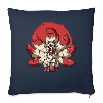 Cyborg Kitsune Nine Tailed Fox Cyber Punk Cyber Ge - Sofa pillowcase 17,3'' x 17,3'' (45 x 45 cm) - navy - Front