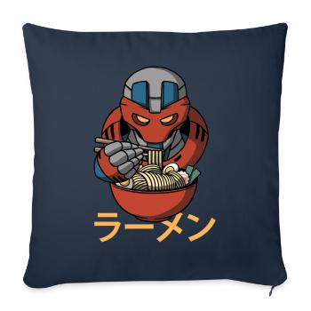 Cyborg Robot Ramen Noodles Cyber Punk Cyber Gesch - Housse de coussin décorative 45 x 45 cm - bleu marine - Devant