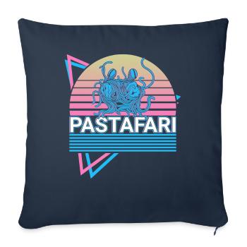 Pastafari Flying Spaghetti Monster FSM Atheist Ges - Sofakissenbezug 45 x 45 cm - Navy - Vorne