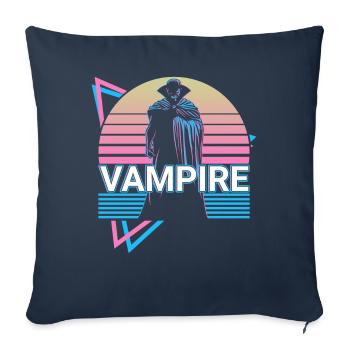 Vampire Halloween Bloodsucker Retro Gift - Sofa pillowcase 17,3'' x 17,3'' (45 x 45 cm) - navy - Front