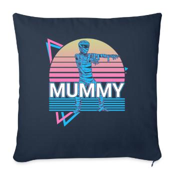 Maman Halloween Retro Gift - Housse de coussin décorative 45 x 45 cm - bleu marine - Devant