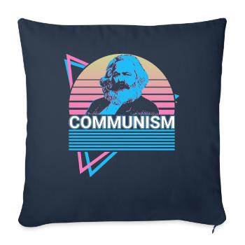 Communisme Karl Marx Marx Marxisme Communiste So - Housse de coussin décorative 45 x 45 cm - bleu marine - Devant