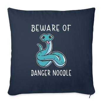 Méfiez-vous du cadeau Snake Noodles - Housse de coussin décorative 45 x 45 cm - bleu marine - Devant