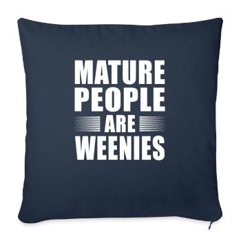 Les adultes sont sarcasme sarcastiques - Housse de coussin décorative 45 x 45 cm - bleu marine - Devant