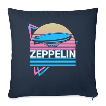 Zeppelin Airship Airship Retro Gift - Sofa pillowcase 17,3'' x 17,3'' (45 x 45 cm) - navy - Front