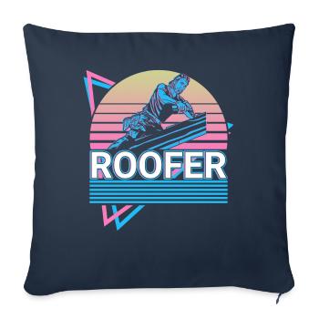 Roofer Roofing Retro Gift - Sofa pillowcase 17,3'' x 17,3'' (45 x 45 cm) - navy - Front