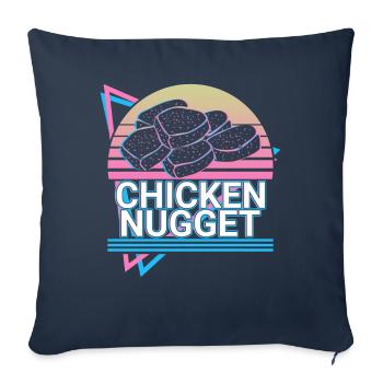 Nugget de poulet Retro Cadeau - Housse de coussin décorative 45 x 45 cm - bleu marine - Devant