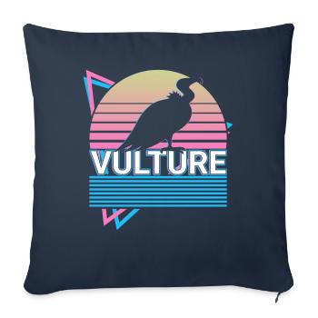 Vulture Retro Gift - Sofa pillowcase 17,3'' x 17,3'' (45 x 45 cm) - navy - Front