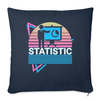 Statistiker Statistiker Retro Geschenk - Sofakissenbezug 45 x 45 cm - Navy - Vorne