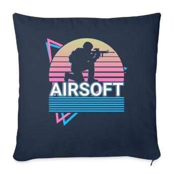Airsoft Retro Gift - Sofa pillowcase 17,3'' x 17,3'' (45 x 45 cm) - navy - Front
